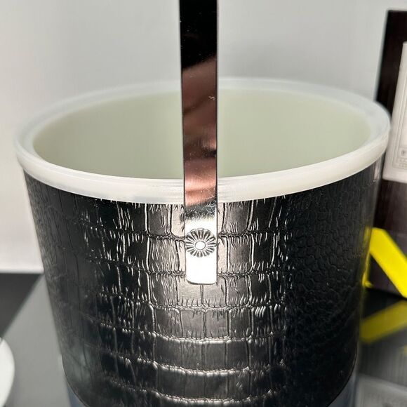 KROMEX® ICE BUCKET–CHROME/TEAK/BLACK – Mid-Century Modern - Picture 10 of 15